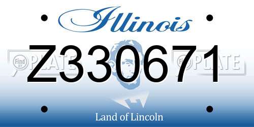 Z330671 Illinois License Plate