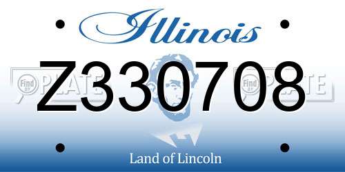 Z330708 Illinois License Plate