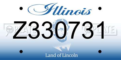 Z330731 Illinois License Plate