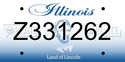Z331262 Illinois License Plate