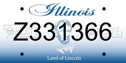 Z331366 Illinois License Plate