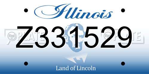 Z331529 Illinois License Plate