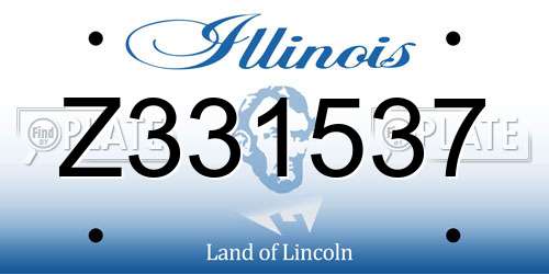 Z331537 Illinois License Plate