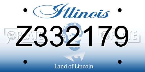Z332179 Illinois License Plate