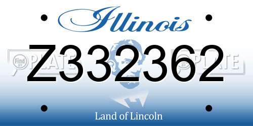 Z332362 Illinois License Plate