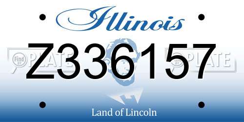Z336157 Illinois License Plate