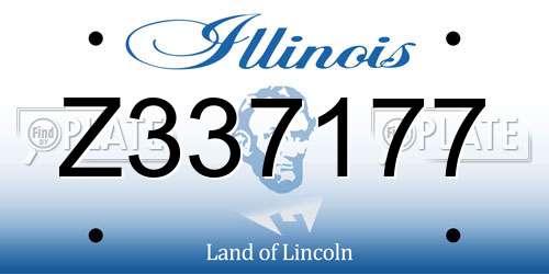 Z337177 Illinois License Plate