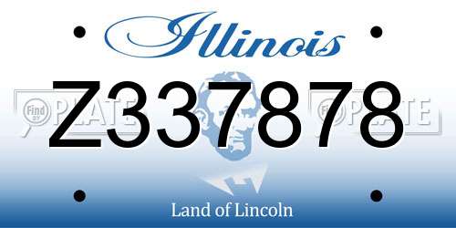 Z337878 Illinois License Plate