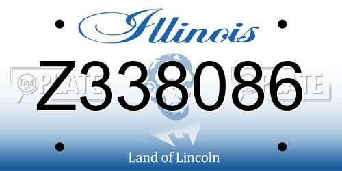 Z338086 Illinois License Plate