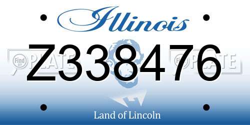 Z338476 Illinois License Plate