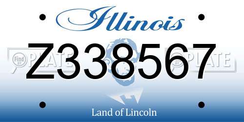 Z338567 Illinois License Plate
