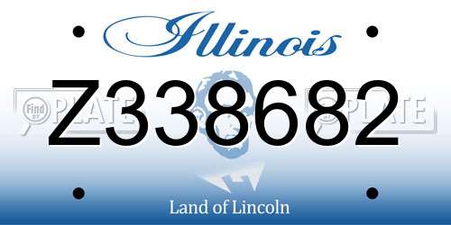 Z338682 Illinois License Plate