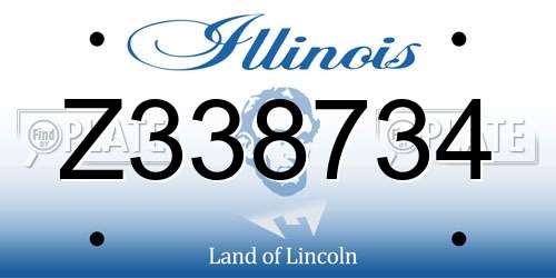 Z338734 Illinois License Plate