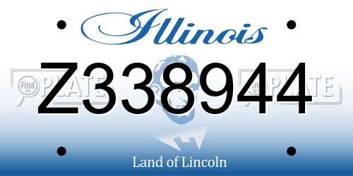 Z338944 Illinois License Plate