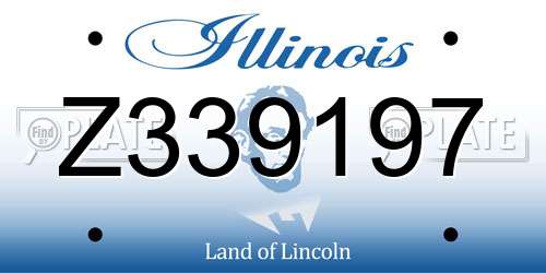 Z339197 Illinois License Plate