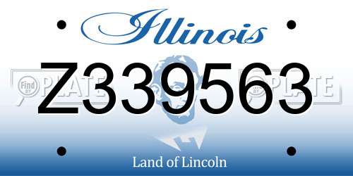 Z339563 Illinois License Plate