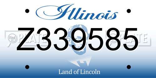 Z339585 Illinois License Plate