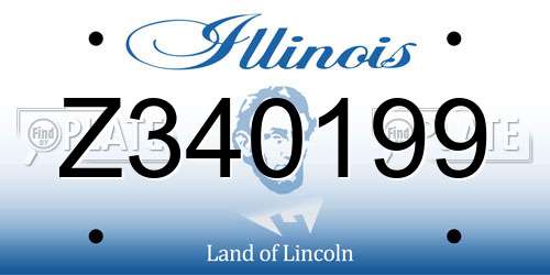 Z340199 Illinois License Plate