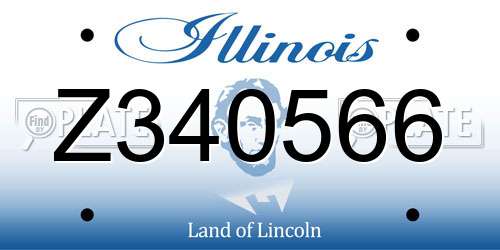 Z340566 Illinois License Plate