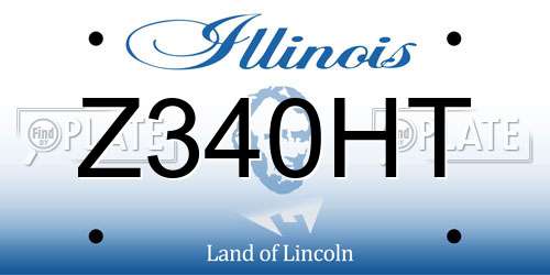 Z340HT Illinois License Plate