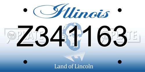 Z341163 Illinois License Plate