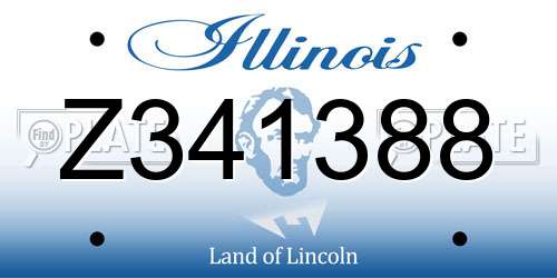 Z341388 Illinois License Plate