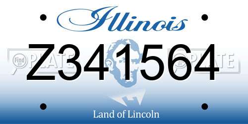 Z341564 Illinois License Plate