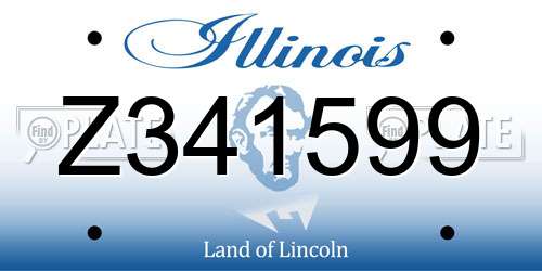 Z341599 Illinois License Plate
