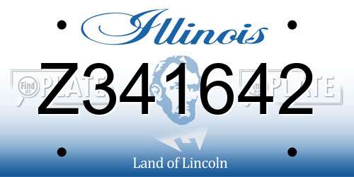 Z341642 Illinois License Plate