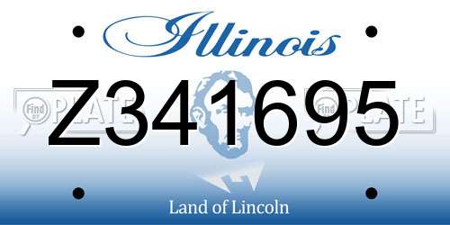 Z341695 Illinois License Plate