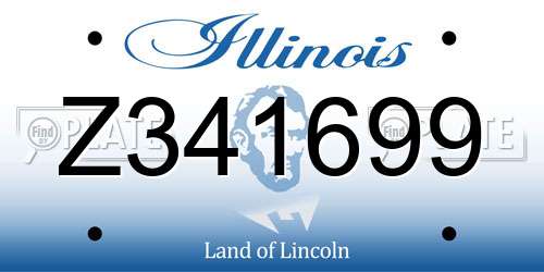 Z341699 Illinois License Plate