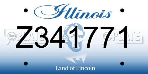 Z341771 Illinois License Plate
