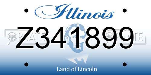 Z341899 Illinois License Plate