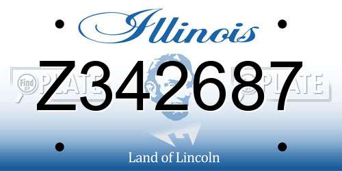 Z342687 Illinois License Plate