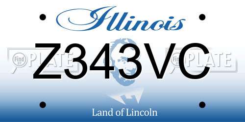 Z343VC Illinois License Plate