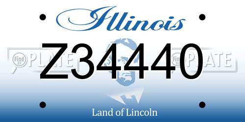 Z34440 Illinois License Plate