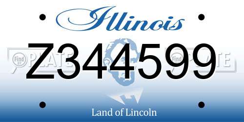 Z344599 Illinois License Plate