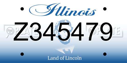 Z345479 Illinois License Plate