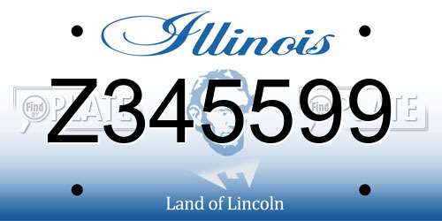 Z345599 Illinois License Plate