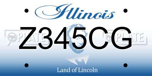 Z345CG Illinois License Plate