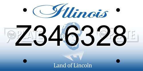 Z346328 Illinois License Plate