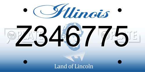 Z346775 Illinois License Plate
