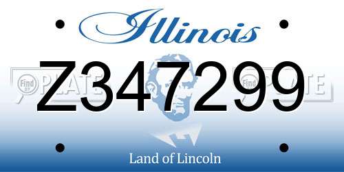 Z347299 Illinois License Plate