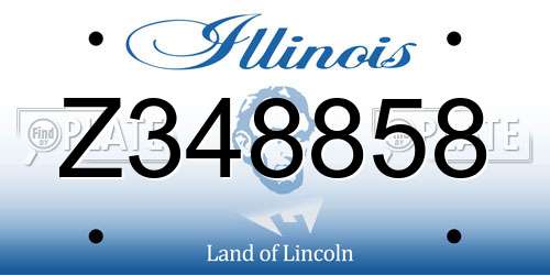 Z348858 Illinois License Plate