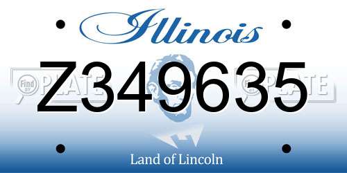 Z349635 Illinois License Plate