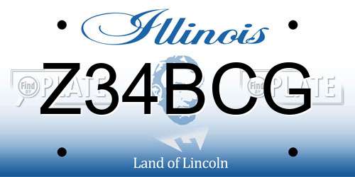 Z34BCG Illinois License Plate