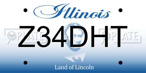Z34DHT Illinois License Plate
