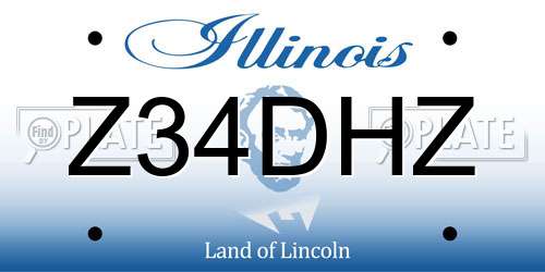 Z34DHZ Illinois License Plate