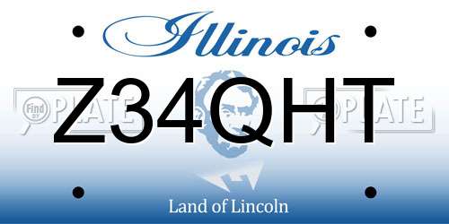 Z34QHT Illinois License Plate