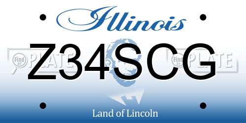 Z34SCG Illinois License Plate